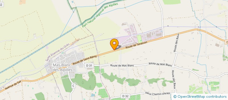 localisation de l'entreprise LE MAS DE LA MASSANE  ST REMY DE PROVENCE