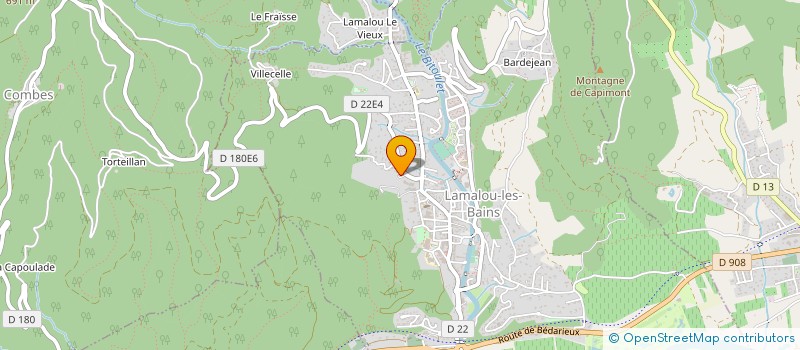 localisation de l'entreprise LE MAS DE LA VIS à LAMALOU-LES-BAINS