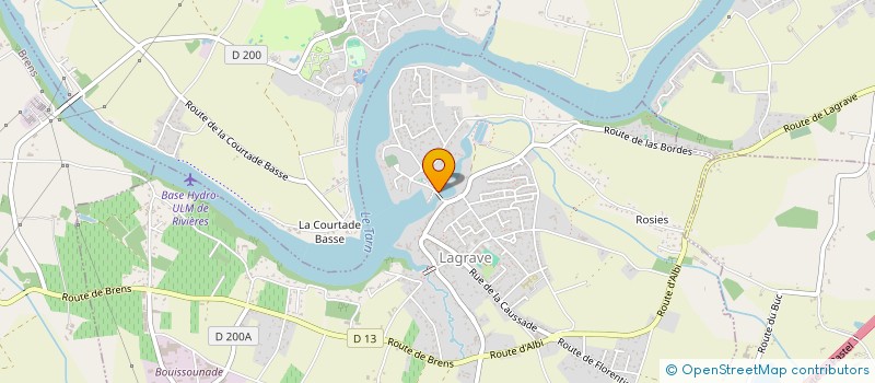 localisation de l'entreprise LE MAS DE LAGRAVE  LAGRAVE