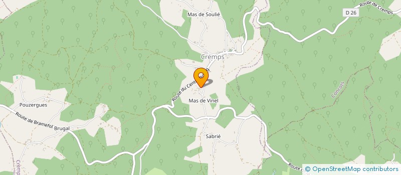 localisation de l'entreprise LE MAS DE VINEL  CREMPS