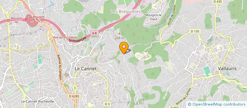 localisation de l'entreprise LE MAS DES CEDRES à LE CANNET