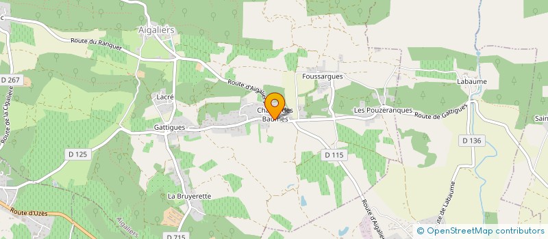 localisation de l'entreprise LE MAS DES CYPRES  AIGALIERS