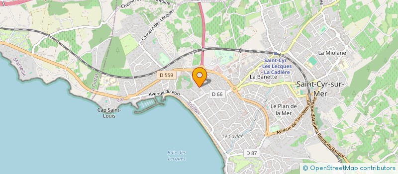 localisation de l'entreprise LE MAS DES MURIERS à SAINT-CYR-SUR-MER