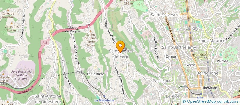 localisation de l'entreprise LE MAS DES OLIVIERS à NICE