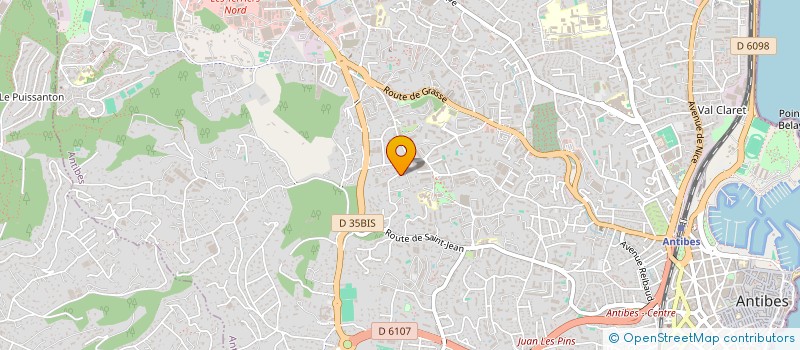 localisation de l'entreprise LE MAS DES ORANGERS à ANTIBES
