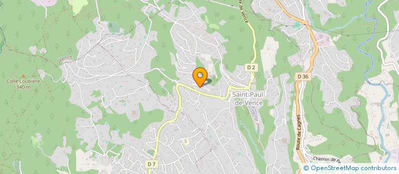 localisation de l'entreprise LE MAS DES ORANGERS à SAINT-PAUL-DE-VENCE