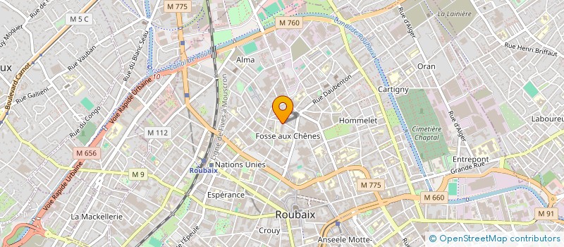 localisation de l'entreprise LE MAS DES PINS  ROUBAIX