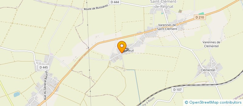 localisation de l'entreprise LE MAS DES VIGNES  SAINT-CLEMENT-DE-REGNAT