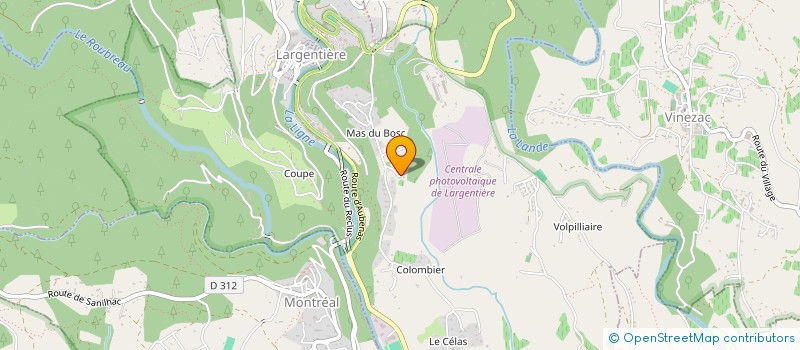 localisation de l'entreprise LE MAS DU BOSC à LARGENTIERE