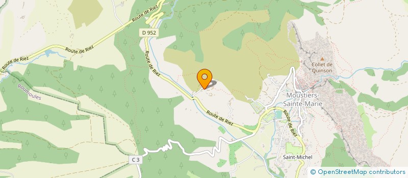 localisation de l'entreprise LE MAS DU LOUP  MOUSTIERS-SAINTE-MARIE