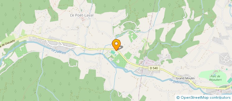 localisation de l'entreprise LE MAS DU MARRONIER  LE POET-LAVAL