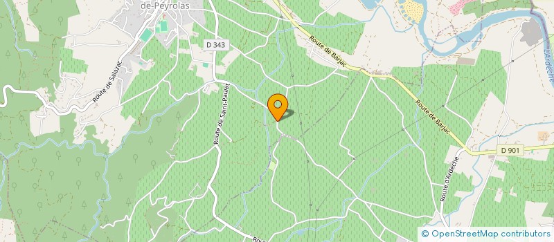localisation de l'entreprise LE MAS DU MONTEILS  SAINT-JULIEN-DE-PEYROLAS