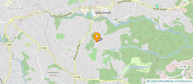 localisation de l'entreprise LE MAS OLYMPE  VALBONNE