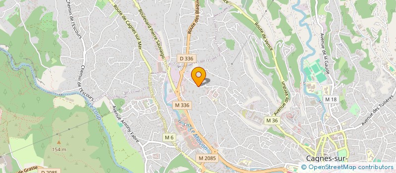 localisation de l'entreprise LE MAS ROMANTIN à CAGNES-SUR-MER