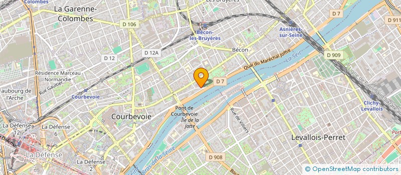 localisation de l'entreprise LE MASQUE ET LA LYRE à COURBEVOIE