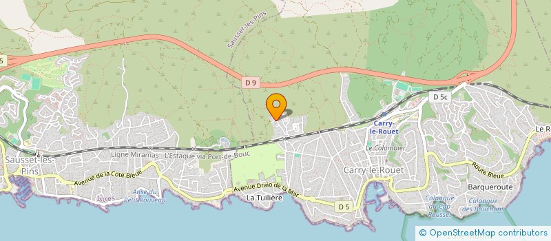 localisation de l'entreprise LE MASQUE ET LE CHAUSSON  CARRY-LE-ROUET