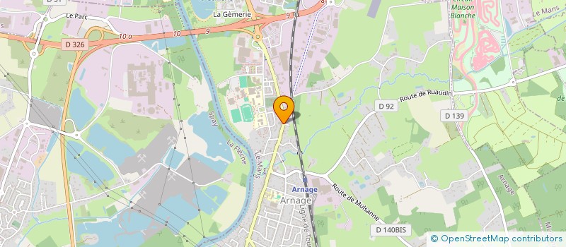 localisation de l'entreprise LE MAT POUSSE à ARNAGE