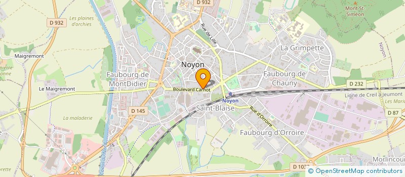 localisation de l'entreprise LE MATERIAU ROUTIER MODERNE à NOYON