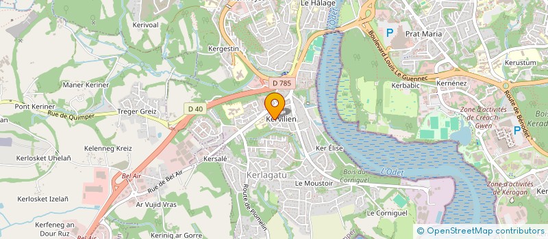 localisation de l'entreprise LE MATRIMOINE LITTERAIRE EN BRETAGNE à QUIMPER