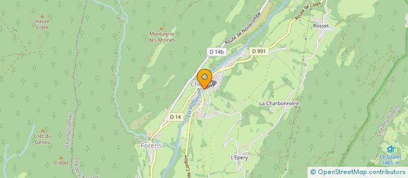 localisation de l'entreprise LE MATTERHRON  CHEZERY-FORENS