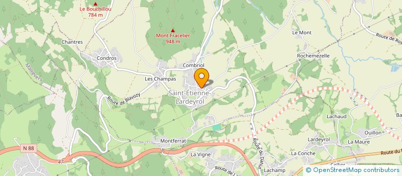 localisation de l'entreprise LE MAYA  SAINT-ETIENNE-LARDEYROL