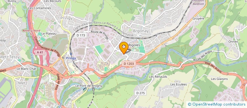 localisation de l'entreprise LE MEANDRE  EPAGNY METZ-TESSY