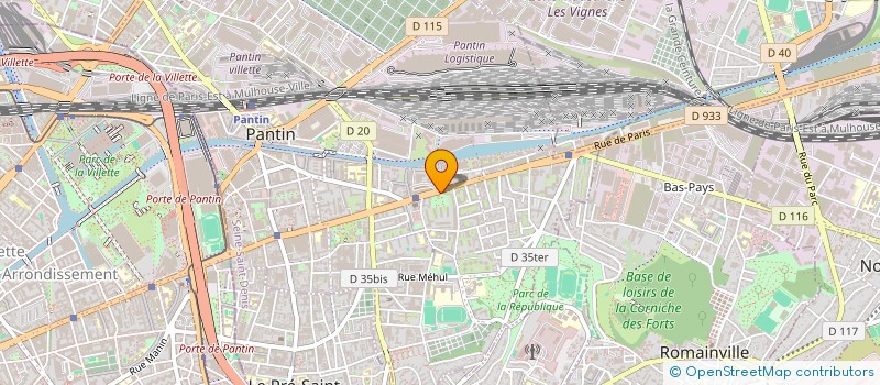 localisation de l'entreprise LE MEDIALAB93 à PANTIN