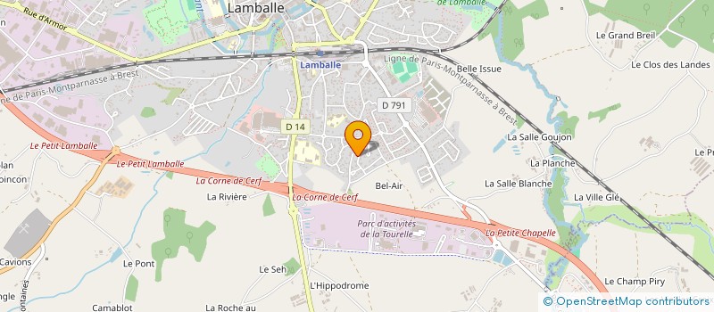 localisation de l'entreprise LE MEGA CLUB à LAMBALLE-ARMOR