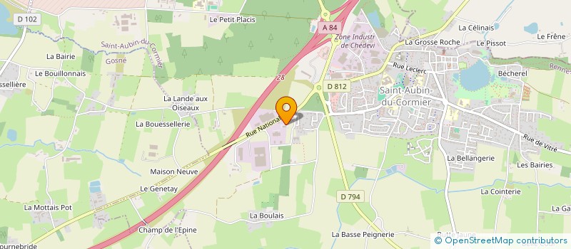 localisation de l'entreprise LE MEGALITHE  SAINT-AUBIN-DU-CORMIER