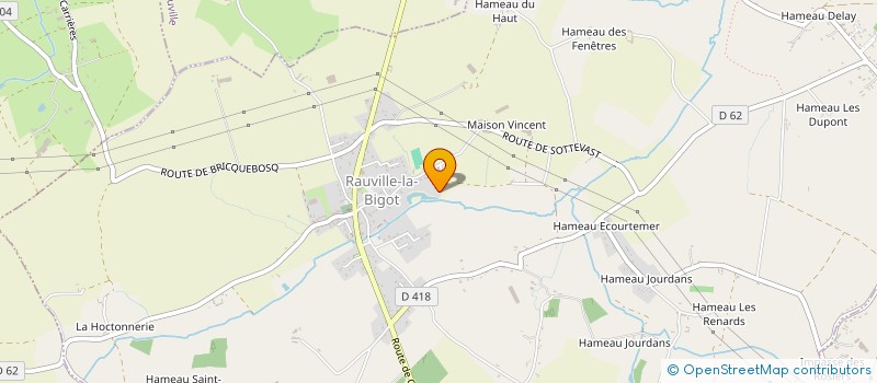 localisation de l'entreprise LE MELLRET BERNARD  RAUVILLE-LA-BIGOT