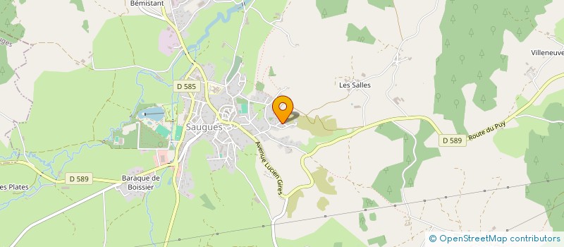 localisation de l'entreprise LE MELROSE CLUB  SAUGUES