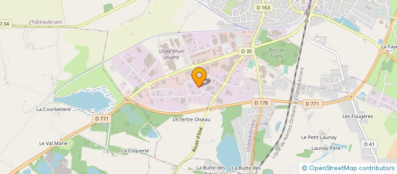 localisation de l'entreprise LE MEN'TECH  CHATEAUBRIANT