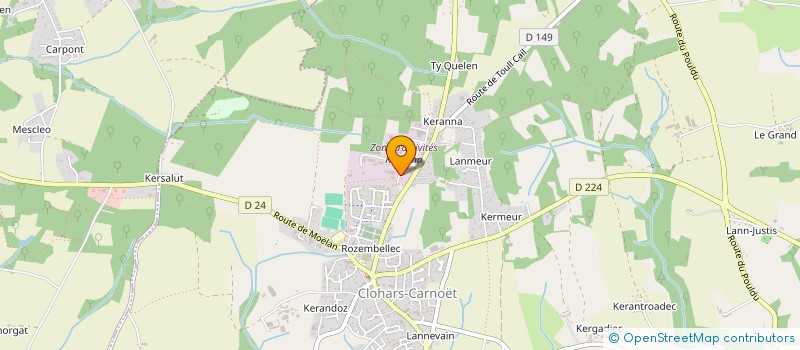 localisation de l'entreprise LE MENHIR  CLOHARS-CARNOET