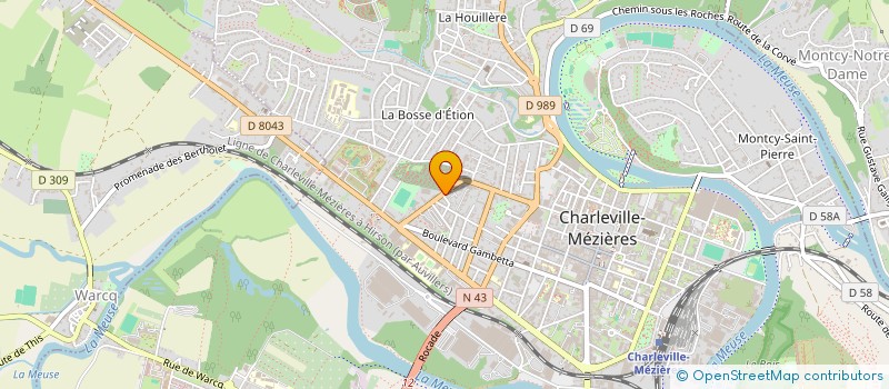 localisation de l'entreprise LE MENHIR  CHARLEVILLE-MEZIERES