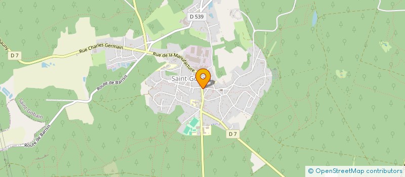 localisation de l'entreprise LE MERLE MOQUEUR à SAINT-GOBAIN