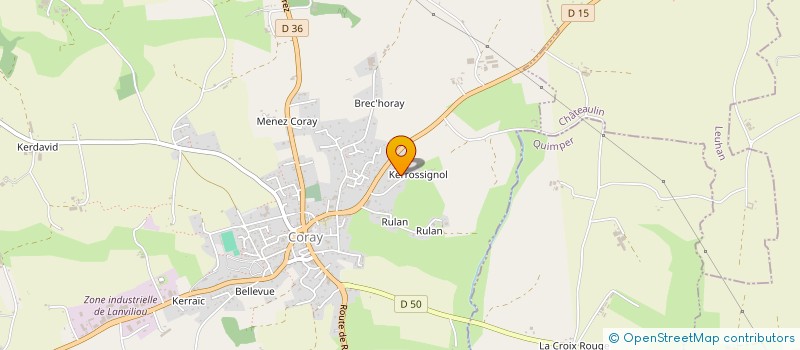 localisation de l'entreprise LE METAYER HERVE MENUISERIE  CORAY