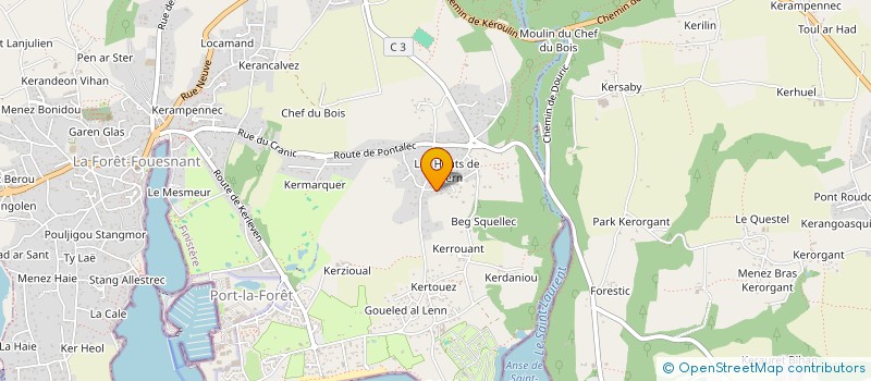 localisation de l'entreprise LE MEUR FRANCK  LA FORET-FOUESNANT