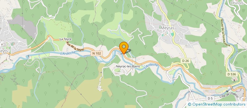 localisation de l'entreprise LE MEYRASSOU SARL  MEYRAS