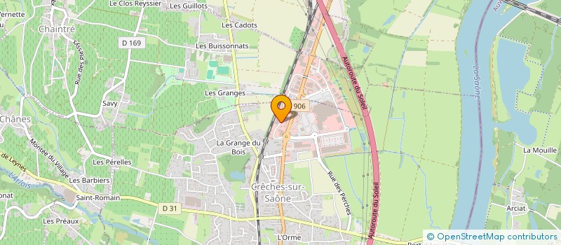 localisation de l'entreprise LE MI-CHEMIN  CRECHES-SUR-SAONE