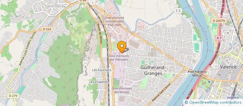 localisation de l'entreprise LE MIDI DE CRUSSOL à GUILHERAND-GRANGES