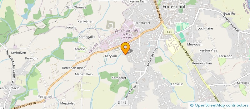 localisation de l'entreprise LE MILLE PATTES BREIZH IZEL à FOUESNANT