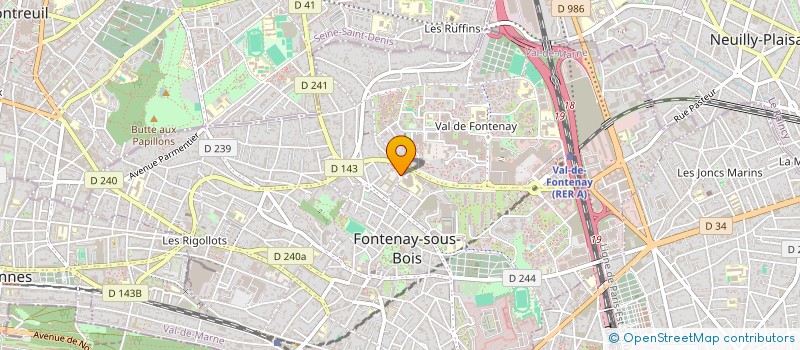 localisation de l'entreprise LE MILLE PLATEAUX à FONTENAY-SOUS-BOIS