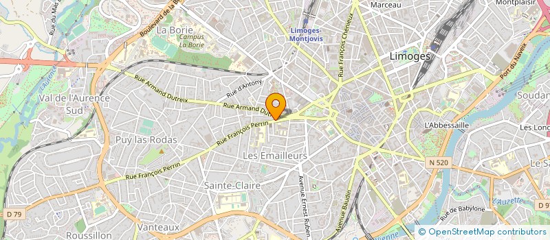 localisation de l'entreprise LE MILOUYOU à LIMOGES