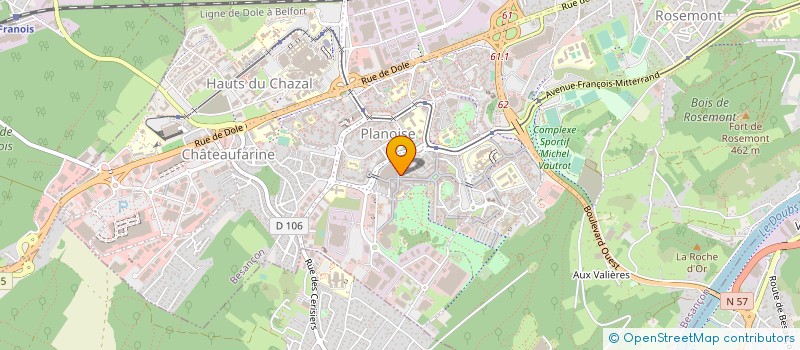 localisation de l'entreprise LE MIROIR à BESANCON