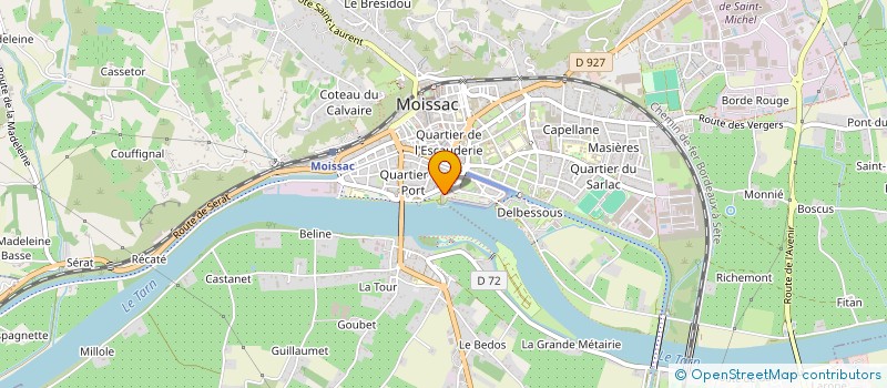 localisation de l'entreprise LE MIROIR DE MATHILDE à MOISSAC