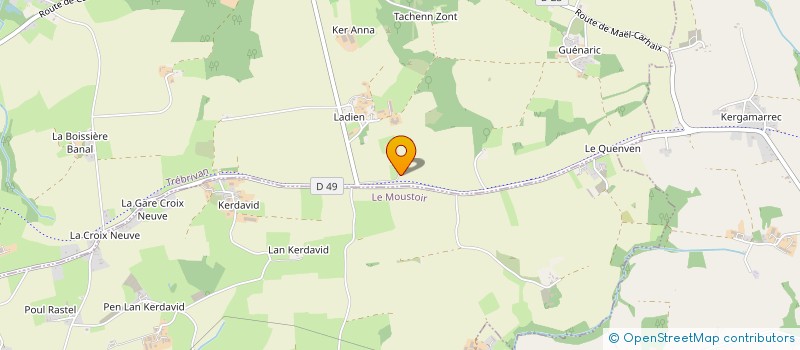 localisation de l'entreprise LE MOAL YVES  MAEL-CARHAIX