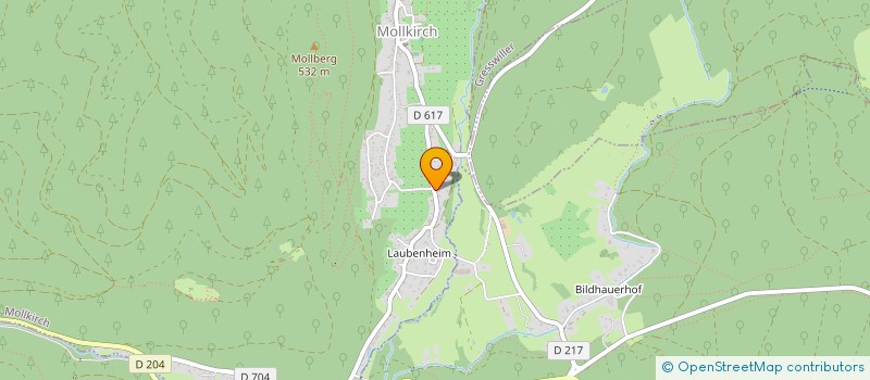 localisation de l'entreprise LE MOLLBERG  MOLLKIRCH
