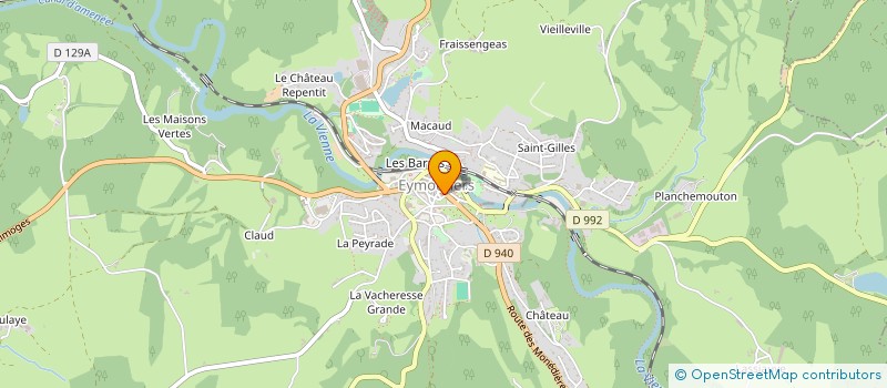 localisation de l'entreprise LE MONDE ALLANT VERS... à EYMOUTIERS