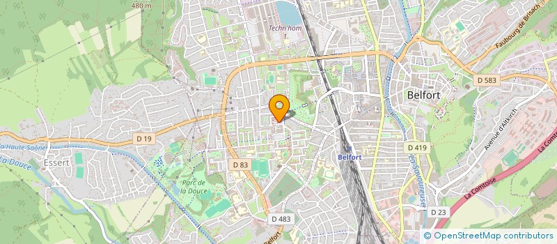 localisation de l'entreprise LE MONDE DE L'OPTIQUE à BELFORT
