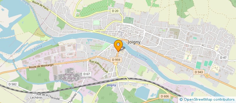 localisation de l'entreprise LE MONDE DES AINES  JOIGNY